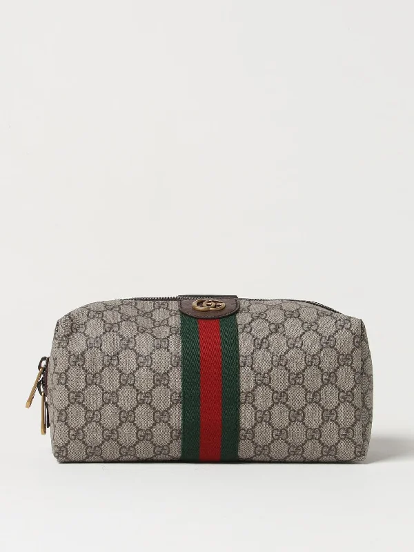 Women Gucci Sylvie bags with a detachable ribbon detailGucci Cosmetic Case Men Beige Men