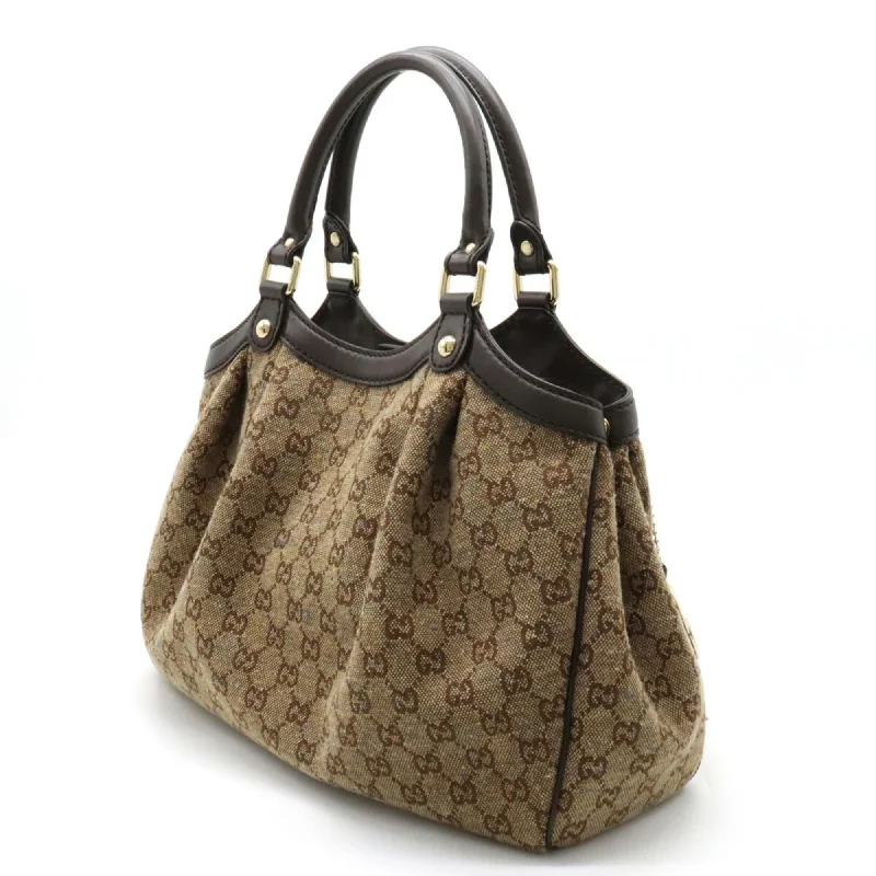 Ladies Gucci shoulder bags with a tassel decorationGUCCI Sookie GG pattern handbag tote bag jacquard nep leather beige dark brown blue dot 211944