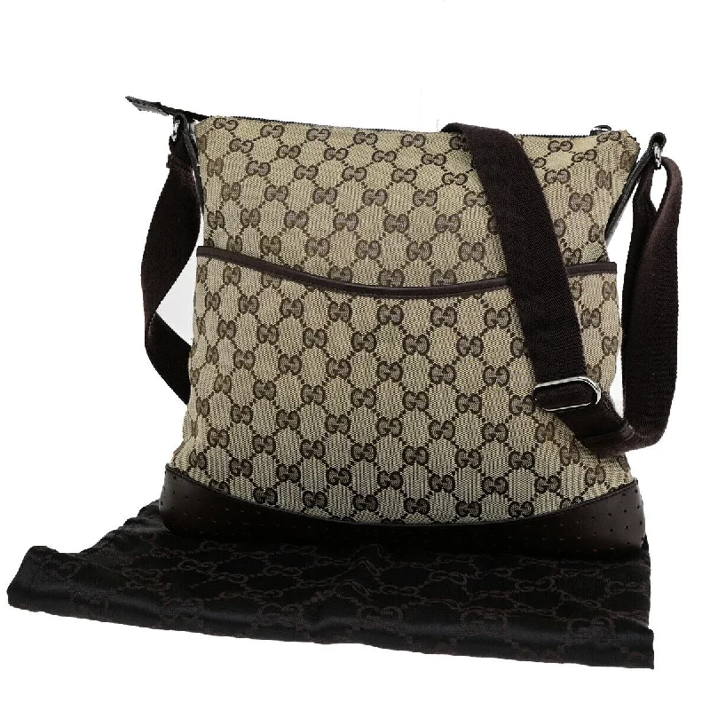 Gucci tote bags for women with a double - handle designGucci Logo Gg Pattern Shoulder Bag