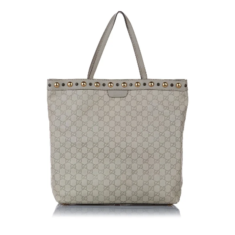 Women Gucci Sylvie bags with a crystal - embellished web stripeGucci Guccissima Babouska Tote Bag (SHG-14769)