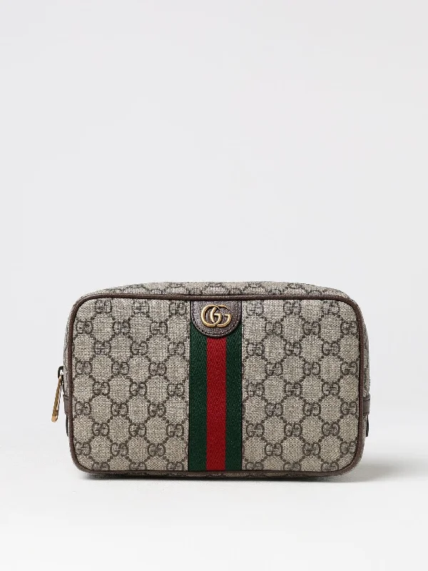 Women Gucci crossbody bags in a bold red colorGucci Cosmetic Case Men Beige Men