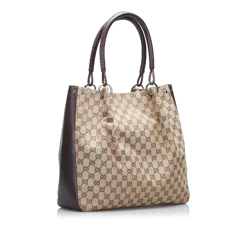 Gucci Marmont bags for women with gold - toned hardwareGucci GG Canvas Tote (SHG-vyBNdT)