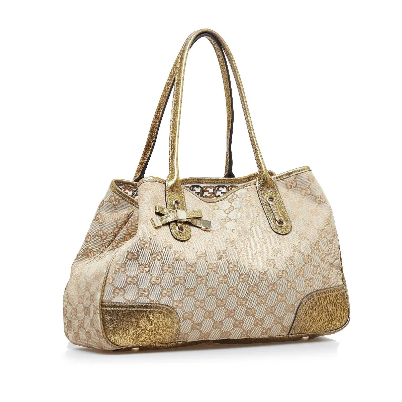 Ladies Gucci shoulder bags with a magnetic - closure flapGucci GG Canvas Princy Tote (SHG-9hZZzE)