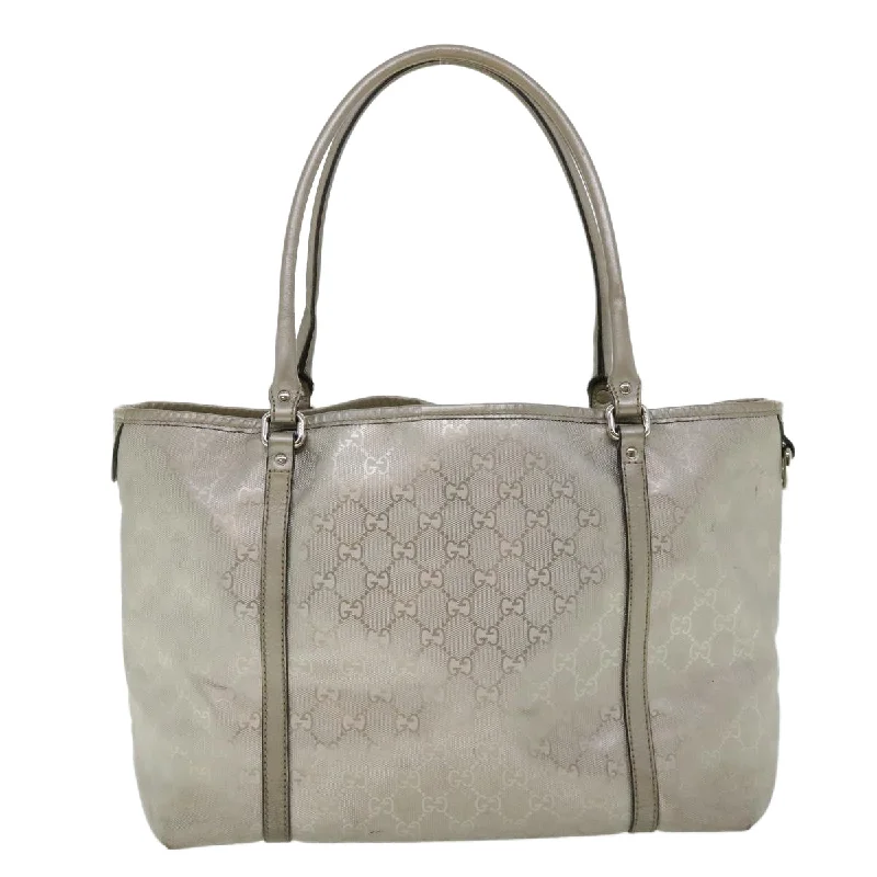 Gucci handbags for women with a metal - framed claspGUCCI GG Canvas Shoulder Bag Silver 197953  tp598