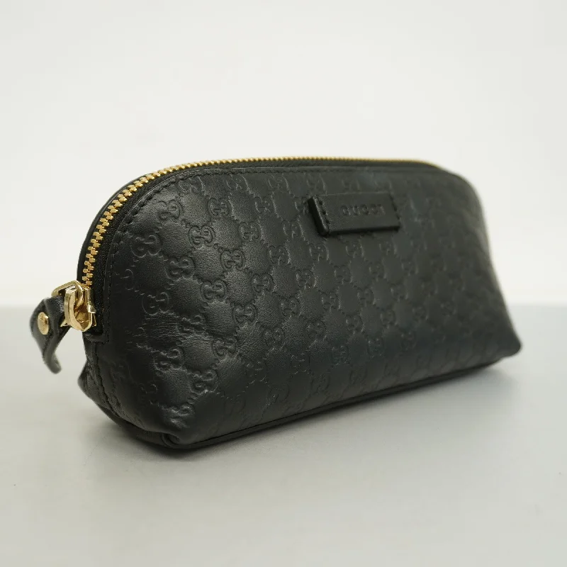 Ladies Gucci handbags with a detachable coin purse insideGUCCI[3cc2521]   Pouch Micro sima 449894 Leather Black Gold metal