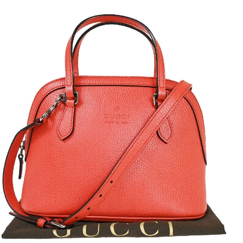 Women Gucci bags with a zip - around closure for securityGucci Logo 2Way Shoulder Hand Bag