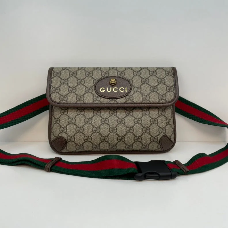 Gucci Marmont bags for women with gold - toned hardwareGucci GG Supreme Canvas Brown Fanny Pack