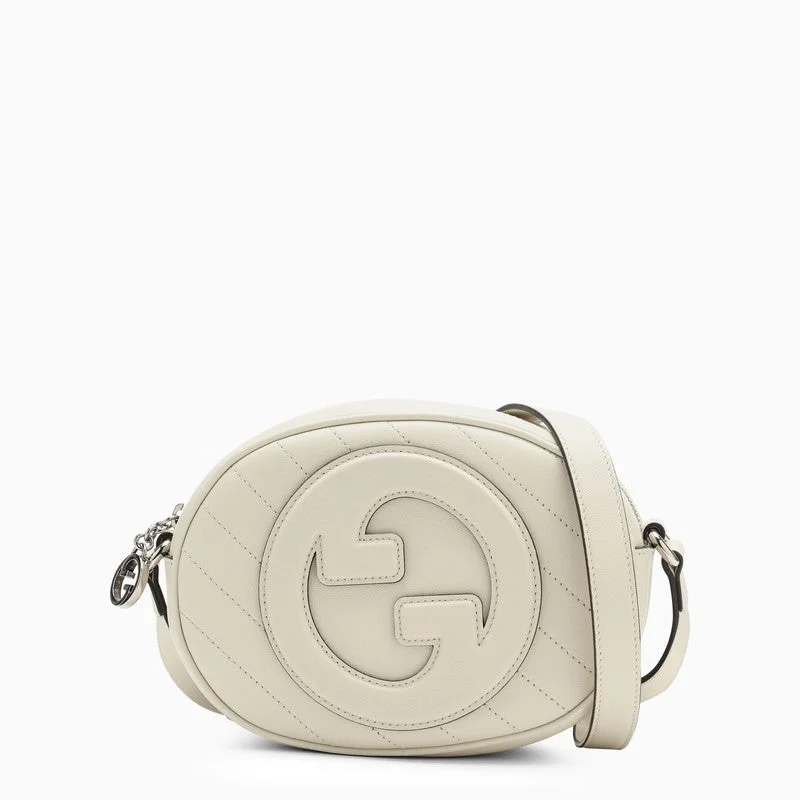 Women Gucci crossbody bags with a printed floral patternGucci Gucci Blondie White Mini Shoulder Bag Women