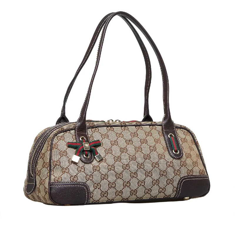 Women Gucci bags with interlocking G hardware for a classic lookGucci GG Canvas Princy Shoulder Bag (SHG-MCDNu0)