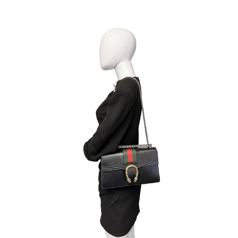 Gucci Marmont bags for women with a snakeskin - effect panelGucci Dionysus Medium Black Leather