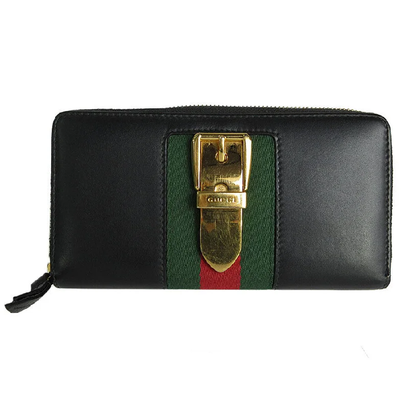 Gucci Marmont bags for women with gold - toned hardwareGucci Zip Around Long Wallet Black