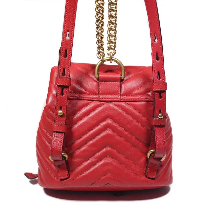 Gucci backpacks for women with a padded laptop compartmentGucci Marmont backpack Mini Red