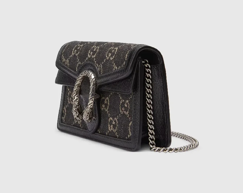 Gucci Marmont bags for women with a snakeskin - effect panelGUCCI GG MONOGRAM MINI DIONYSUS SHOULDER BAG