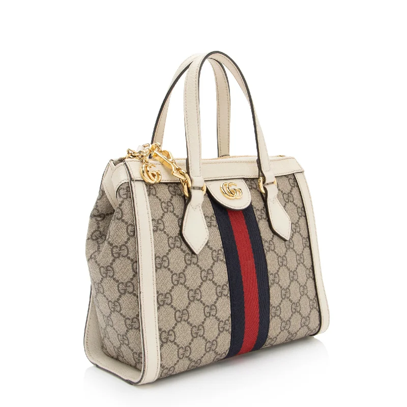 Gucci Marmont bags for women with gold - toned hardwareGucci GG Supreme Ophidia Small Tote (SHF-LZv4Fb)