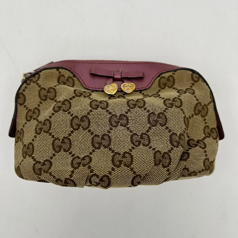 Gucci Dionysus bags for women with tiger - head claspsGucci Beige GG Monogram Necessaire Pouch Brown Trim