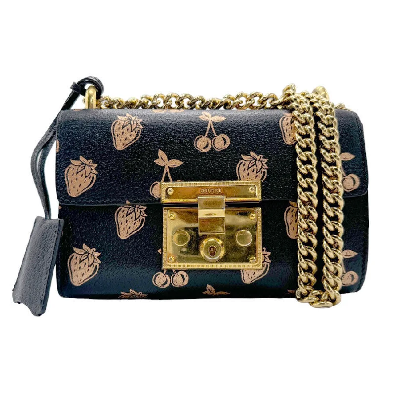 Women Gucci crossbody bags with a keychain holderGucci Strawberry Cherry Chain