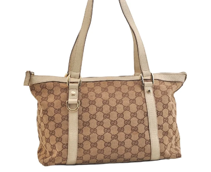 Gucci Marmont bags for women with a snakeskin - effect panelAuthentic GUCCI Abbey Shoulder Tote Bag GG Canvas Leather 141470 Brown 2729K