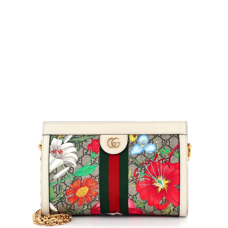 Ladies Gucci shoulder bags with a tassel decorationGucci Ophidia Chain Shoulder Bag Flora