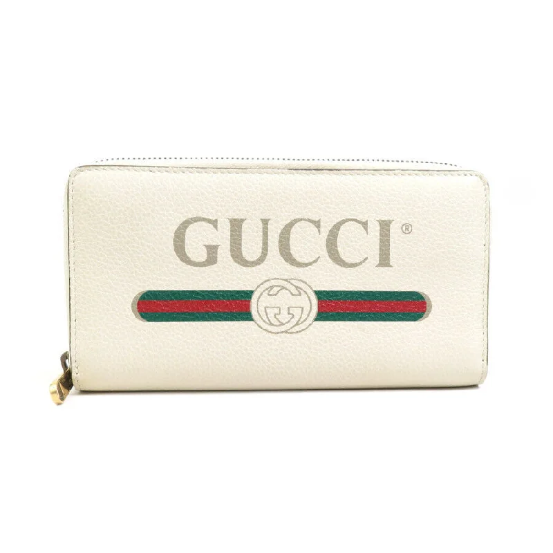 Ladies Gucci Dionysus bags with a chain - link shoulder strapGucci Logo Print Zip Around Long