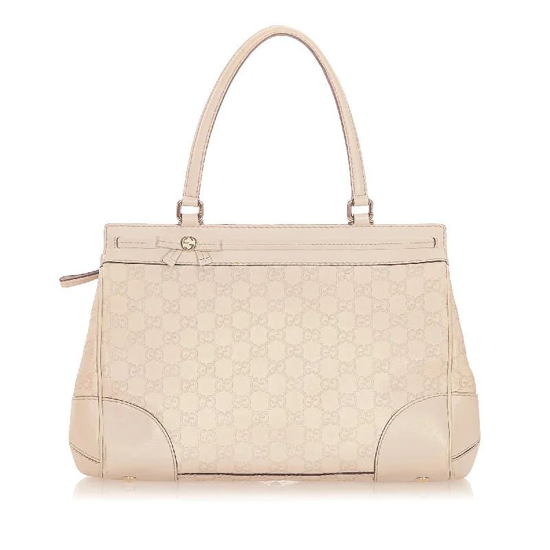 Gucci tote bags for women with a spacious interiorGucci Guccissima Mayfair Tote Bag (SHG-19727)