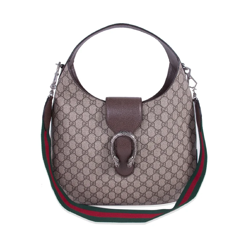 Gucci handbags for women with a back - zip pocketGucci Dionysus Supreme Hobo Bag