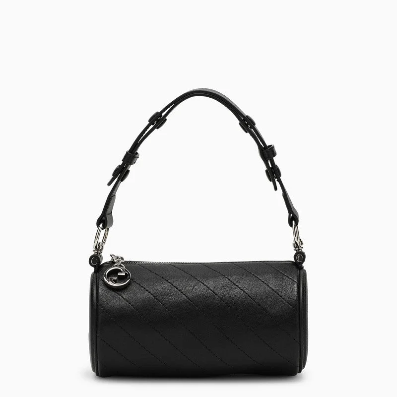 Women Gucci bags with a zip - around closure for securityGucci Gucci Blondie Mini Bag Black Leather Women