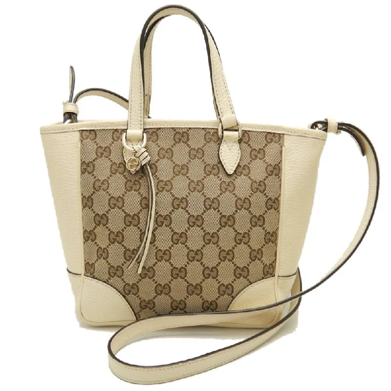 Women Gucci crossbody bags with a woven leather strapGucci Handbag 2Way Gg Canvas/ Leather