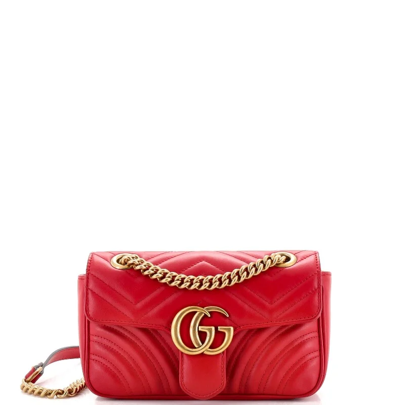 Women Gucci bags with a detachable mobile phone holderGucci Gg Marmont Flap Bag Matelasse