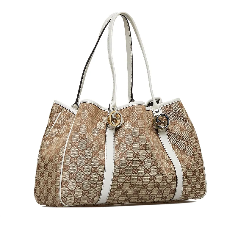 Women Gucci crossbody bags with a keychain holderGucci GG Canvas Twins Tote (SHG-5uIQ9f)