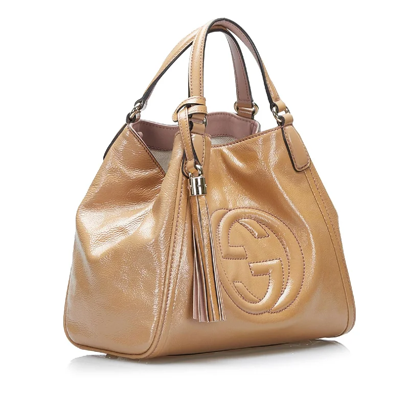 Gucci handbags for women with a metal - framed claspGucci Soho Patent Satchel (SHG-BwqHXl)