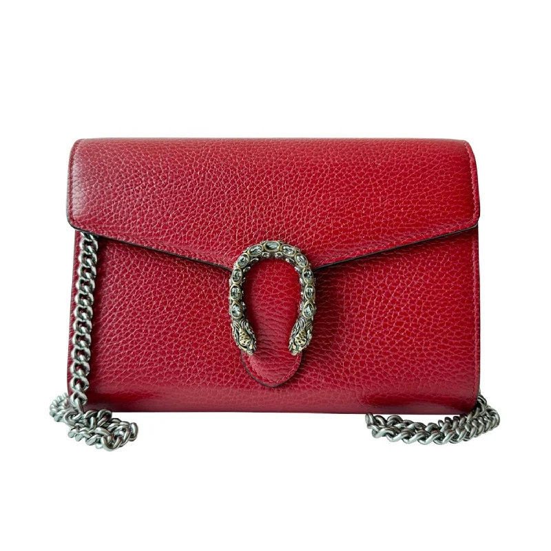 Women Gucci bags with a detachable mobile phone holderGucci Dionysus Mini Supreme Chain Wallet