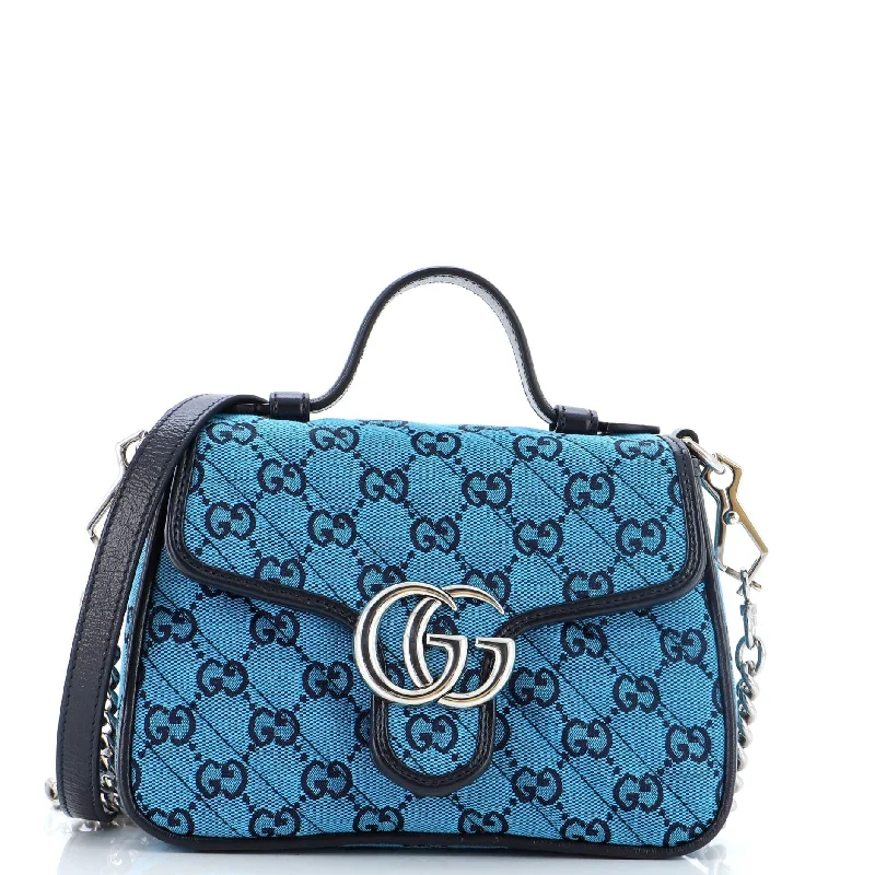 Gucci tote bags for women with a water - resistant coatingGucci Gg Marmont Top Handle Flap Bag