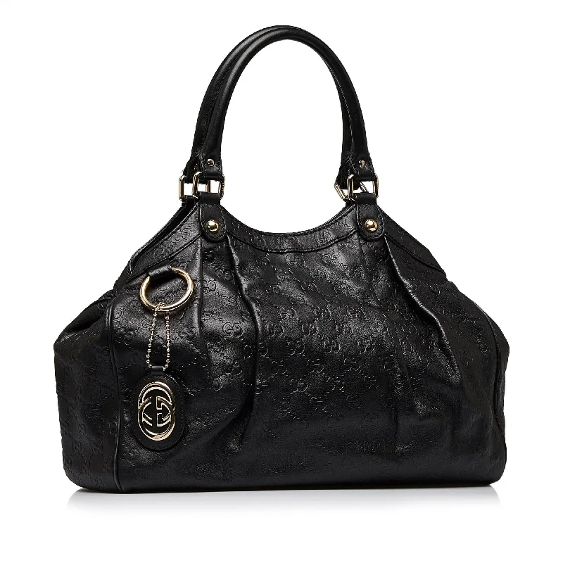 Women Gucci Sylvie bags with a leather - wrapped handleGucci Guccissima Sukey Tote (SHG-Bvw2Vw)