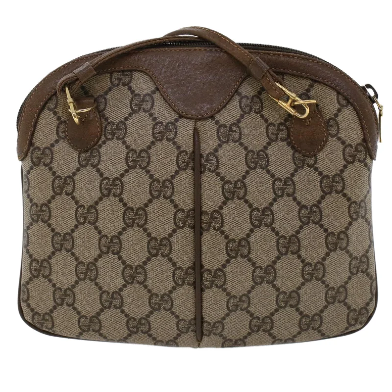 Women Gucci backpacks with a luxurious leather finishGUCCI GG Canvas Web Sherry Line Shoulder Bag Beige Red Green  tb748