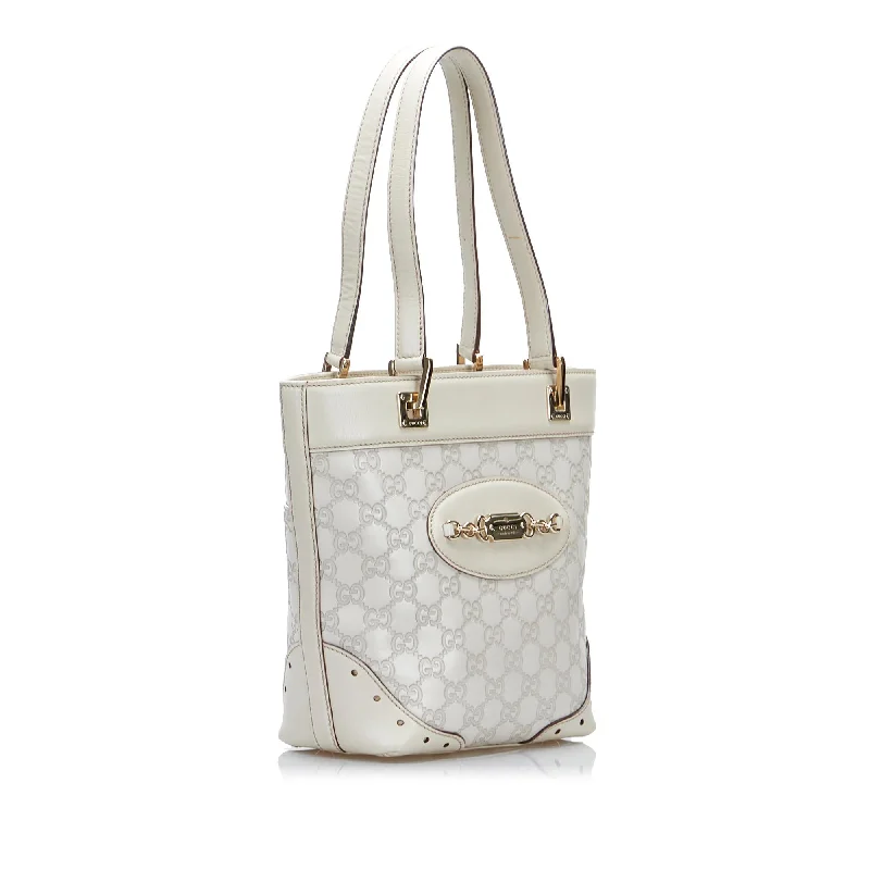 Gucci handbags for women with a patent - leather finishGucci Guccissima Punch Tote (SHG-UbCjD4)