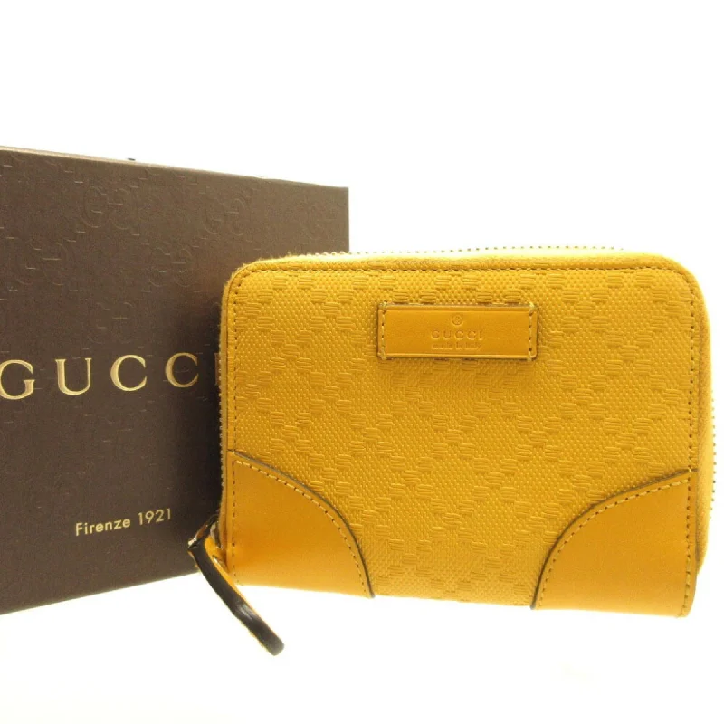 Women Gucci crossbody bags with a printed floral patternGUCCI Tiamante 354495 Leather Yellow Coin Case Card