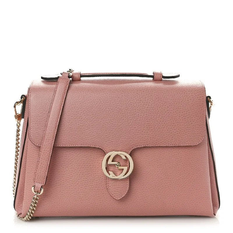 Ladies Gucci shoulder bags with a magnetic - closure flapGucci Dollar Calfskin Medium