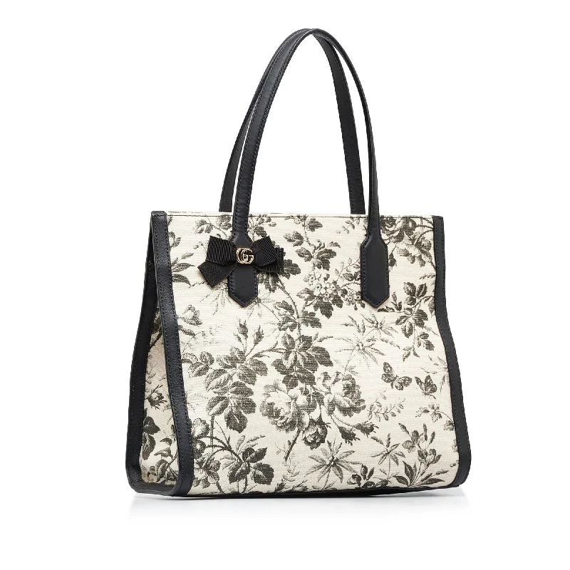 Gucci tote bags for women with a spacious interiorGucci GG Ribbon Herbarium Tote (SHG-xwSceY)