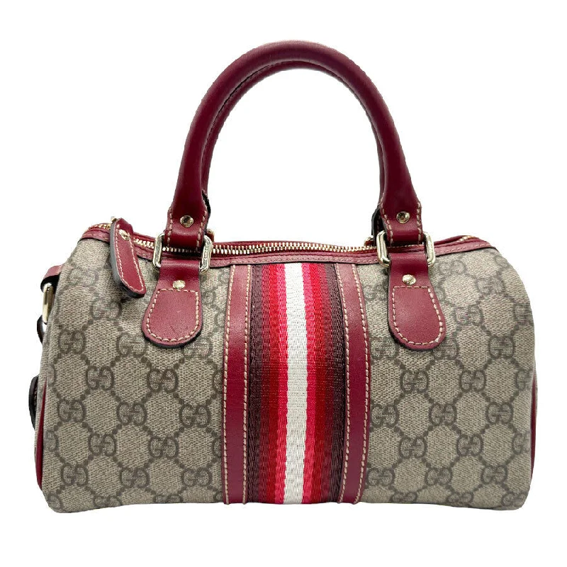 Women Gucci bags with a front - zip pocket for small itemsGucci Handbag Red X Brown Pvc