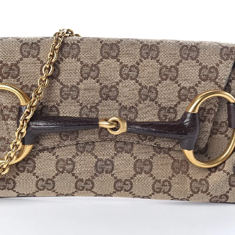 Women Gucci bags with a zippered interior pocketGUCCI X TOM FORD MONOGRAM HORSEBIT CLUTCH