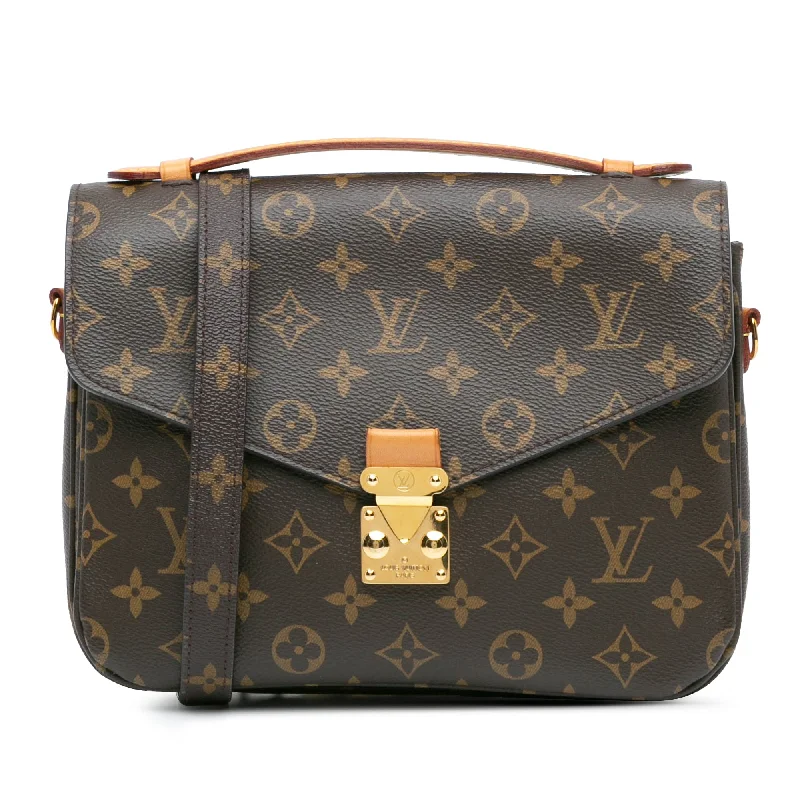 Brown Louis Vuitton Monogram Pochette Metis Satchel