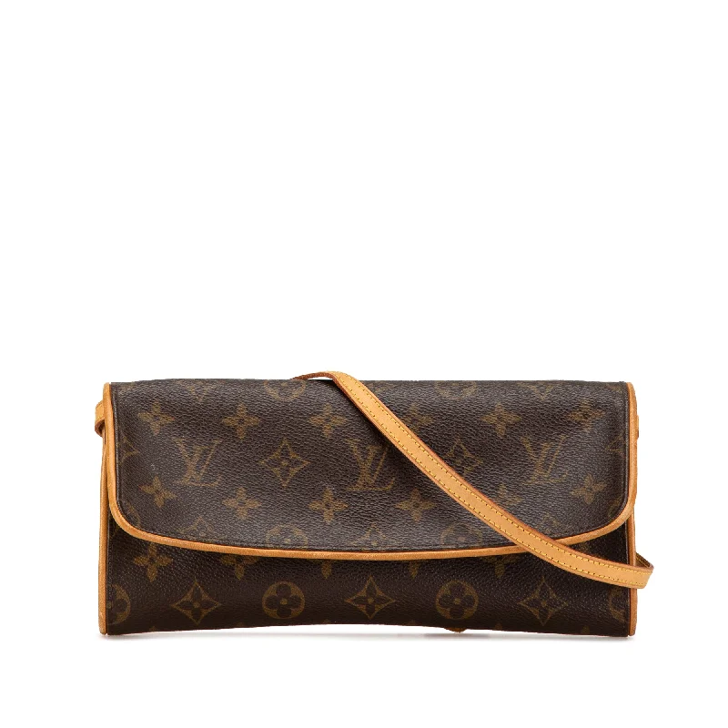 Brown Louis Vuitton Monogram Pochette Twin GM Crossbody Bag