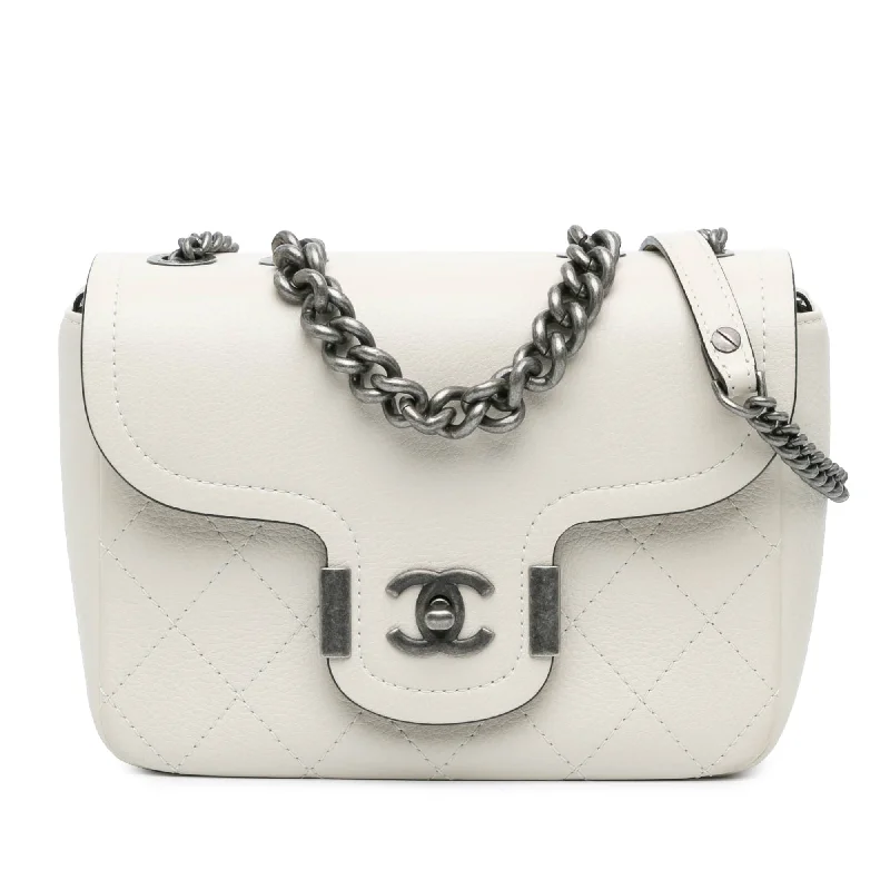 White Chanel Paris-Greece Calfskin Archi Chic Flap Satchel