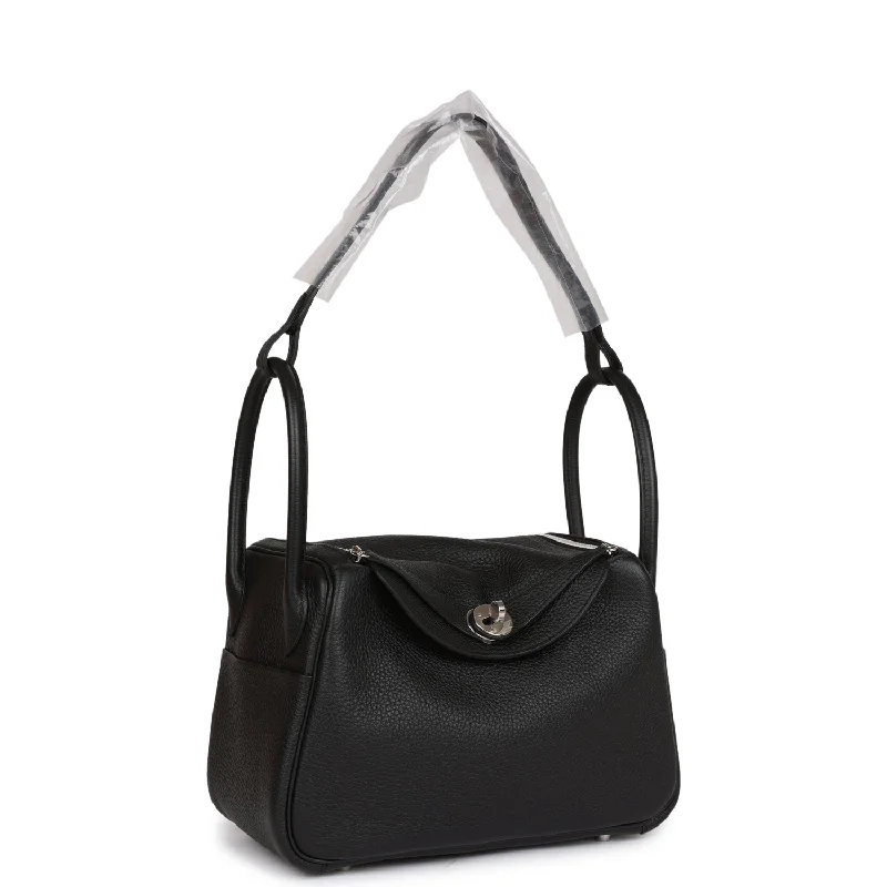 Hermes Lindy 26 Black Clemence Palladium Hardware