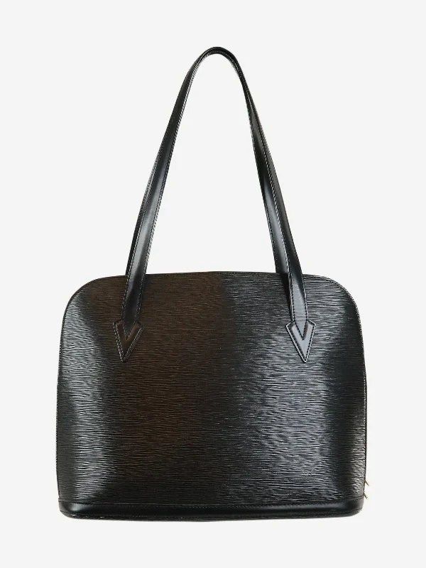 Black Epi leather shoulder bag