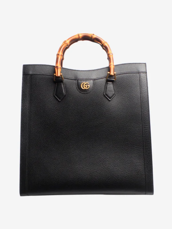 Black Diana large tote bag