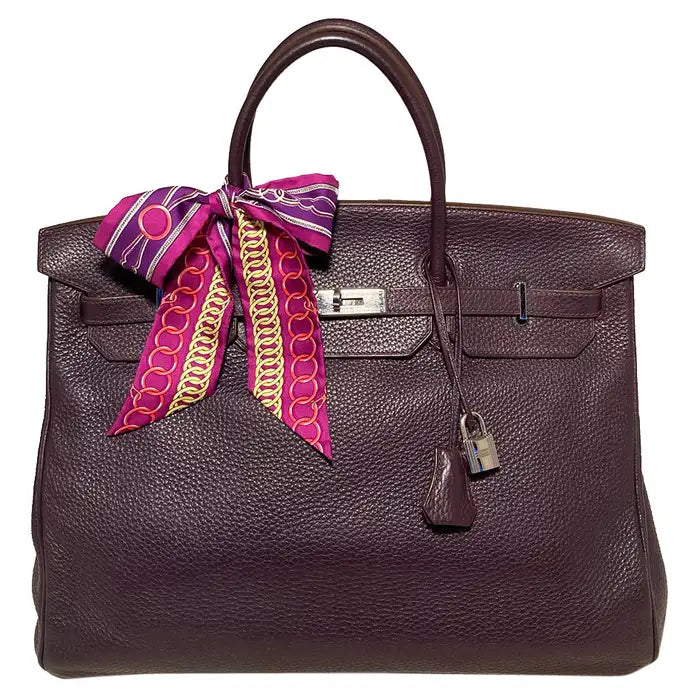 Hermes Raisin Purple Clemence Birkin 40 PDH