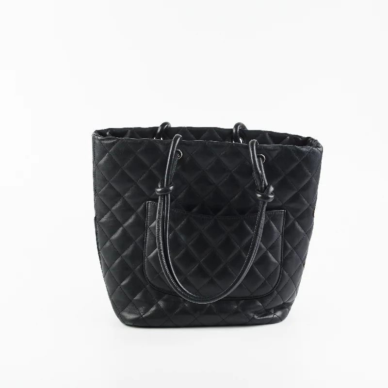 Chanel New Arrival Handbag with Gold HardwareChanel Cambon Tote Black