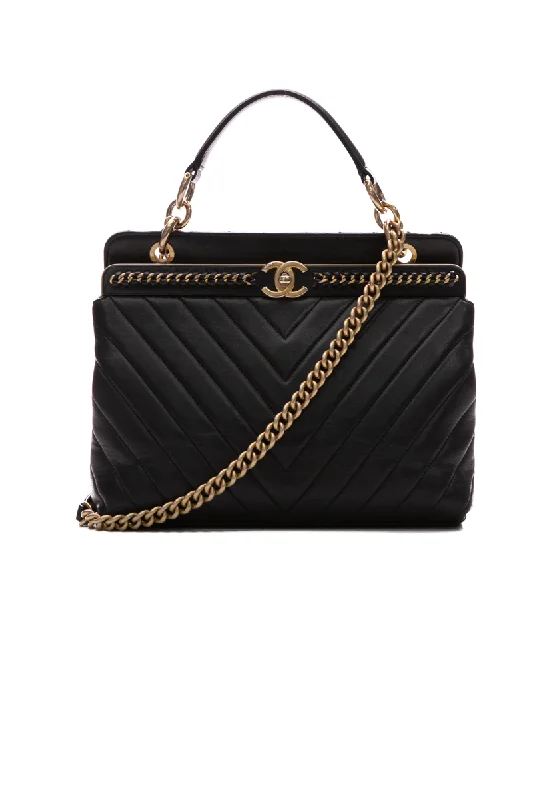 Chanel New Arrival Handbag with Gold HardwareChevron Chain Top Handle Bag