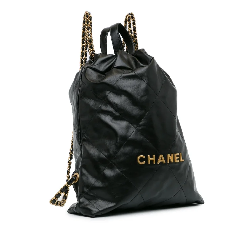 Chanel Chain Strap Handbag for Everyday UseChanel Calfskin Quilted 22 Backpack (TXZEKc)